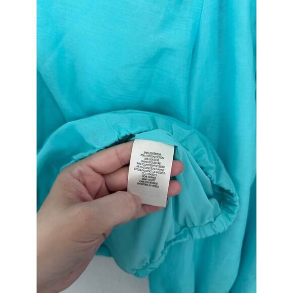 Alice‎ + Olivia Silk Blend Puff Sleeve Aqua Versatile Blouse Sz XS - Picture 3 of 6